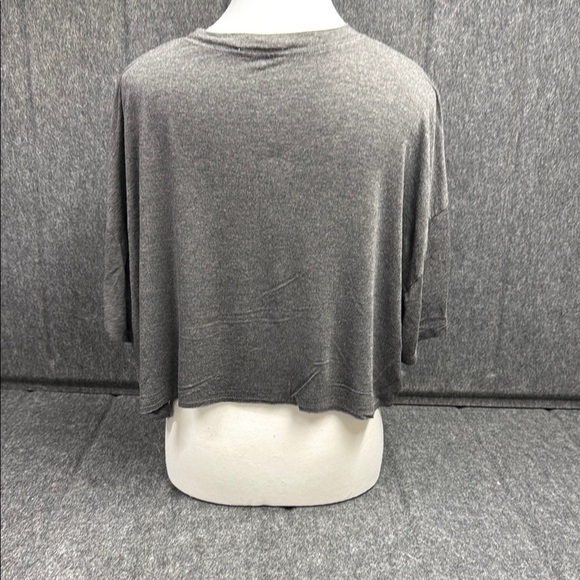 Altar'd AC/DC State Gray Red Graphic Crop Tee - Picture 2 of 4